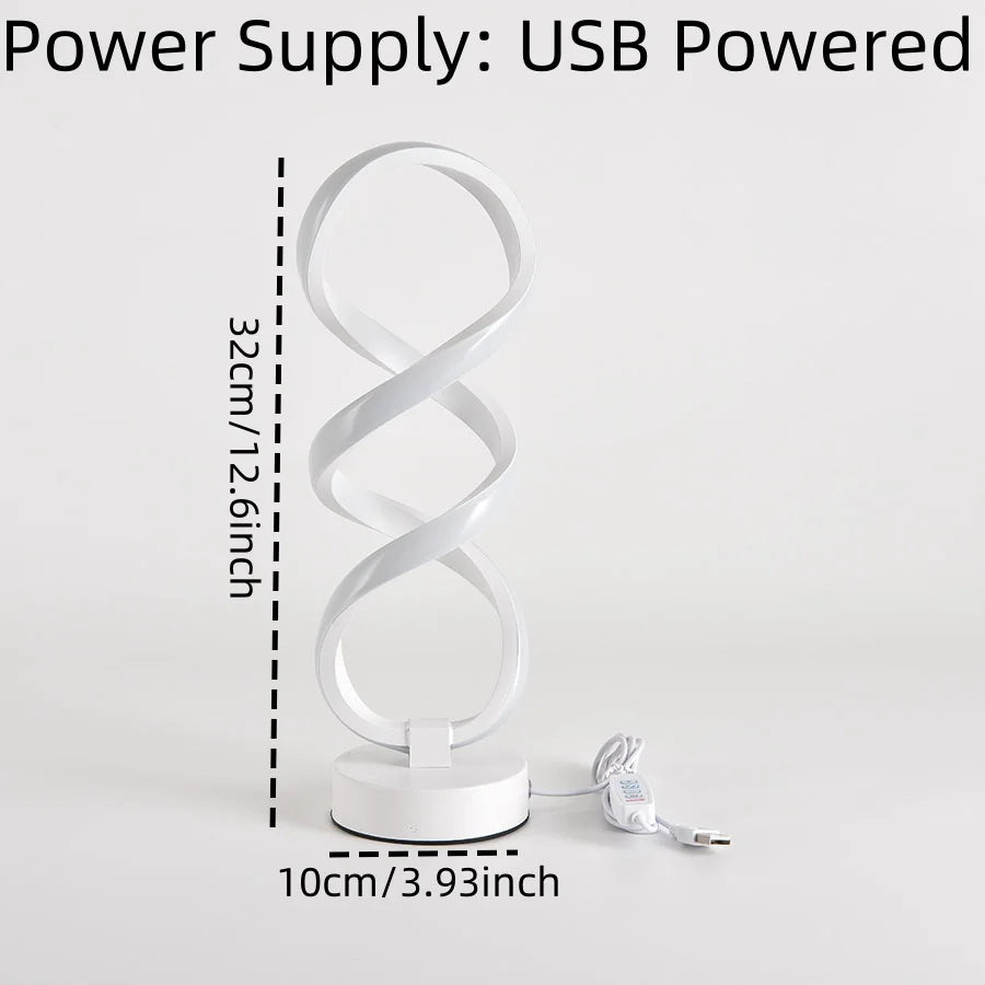 Modern Artistic Desk Lamp - USB Powered with Three-Color Lighting