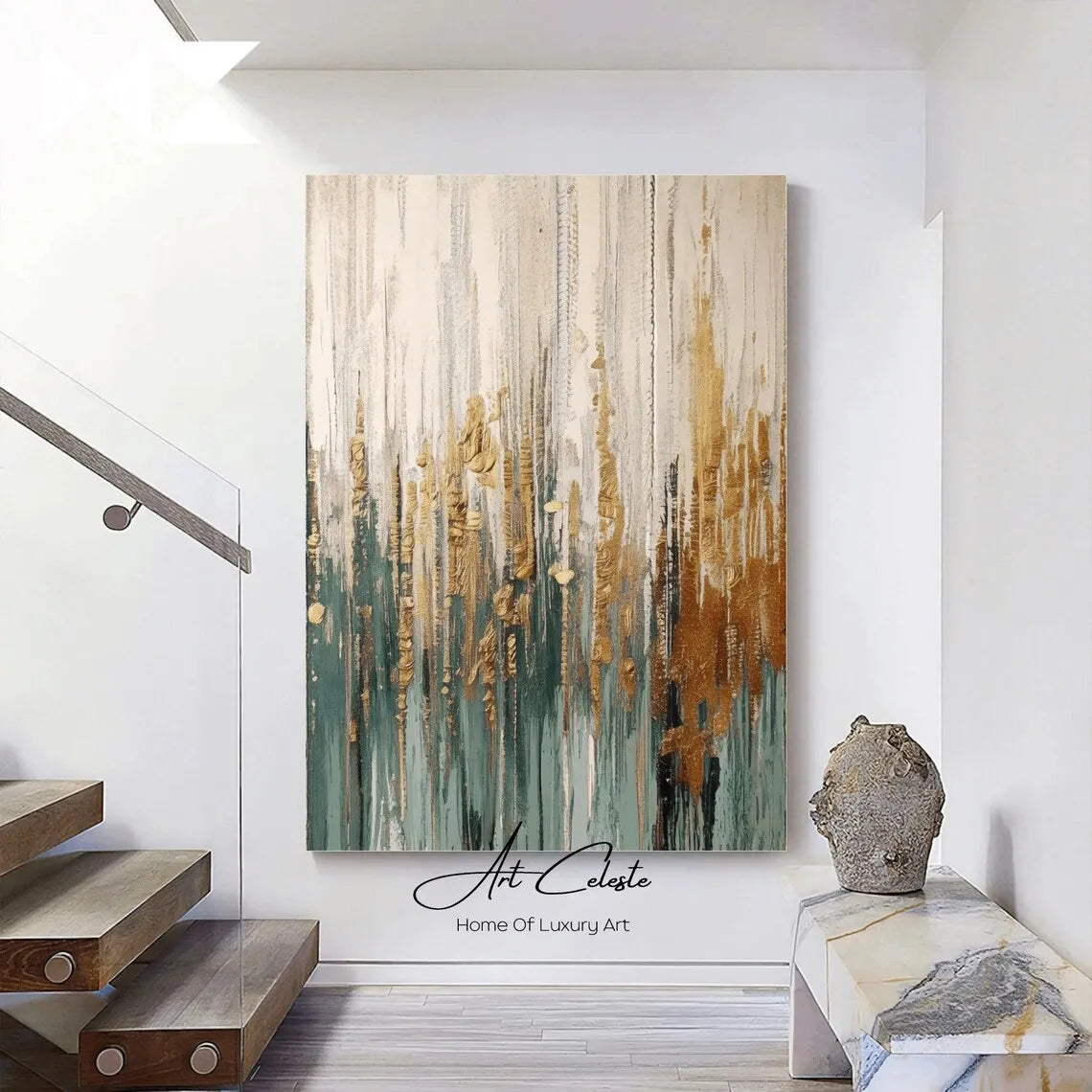 Large Modern White Textured Wall Art Painting Abstract Canvas Wall Orange Painting Handmade painting for Home Bedroom Wall Decor