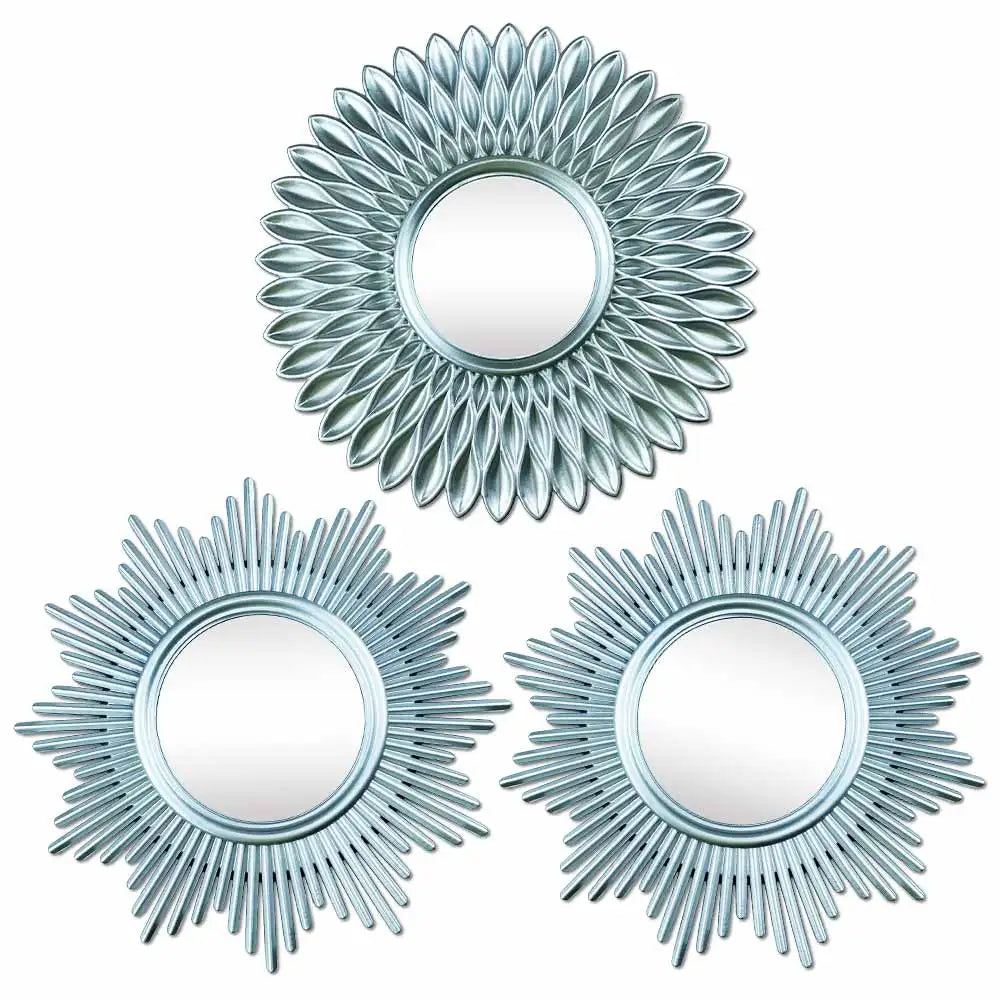 Sunburst Wall Mirror - Round Decorative Gold or Silver - Boho Decor