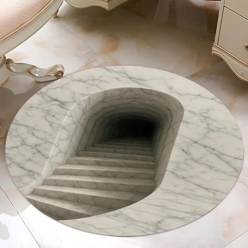 Gold Marble Round Rug, Gold Greek Round Rugs Modern Marble Rug Marble Door Mat Dining Room Rug Modern Washable Rug Trendy Rug