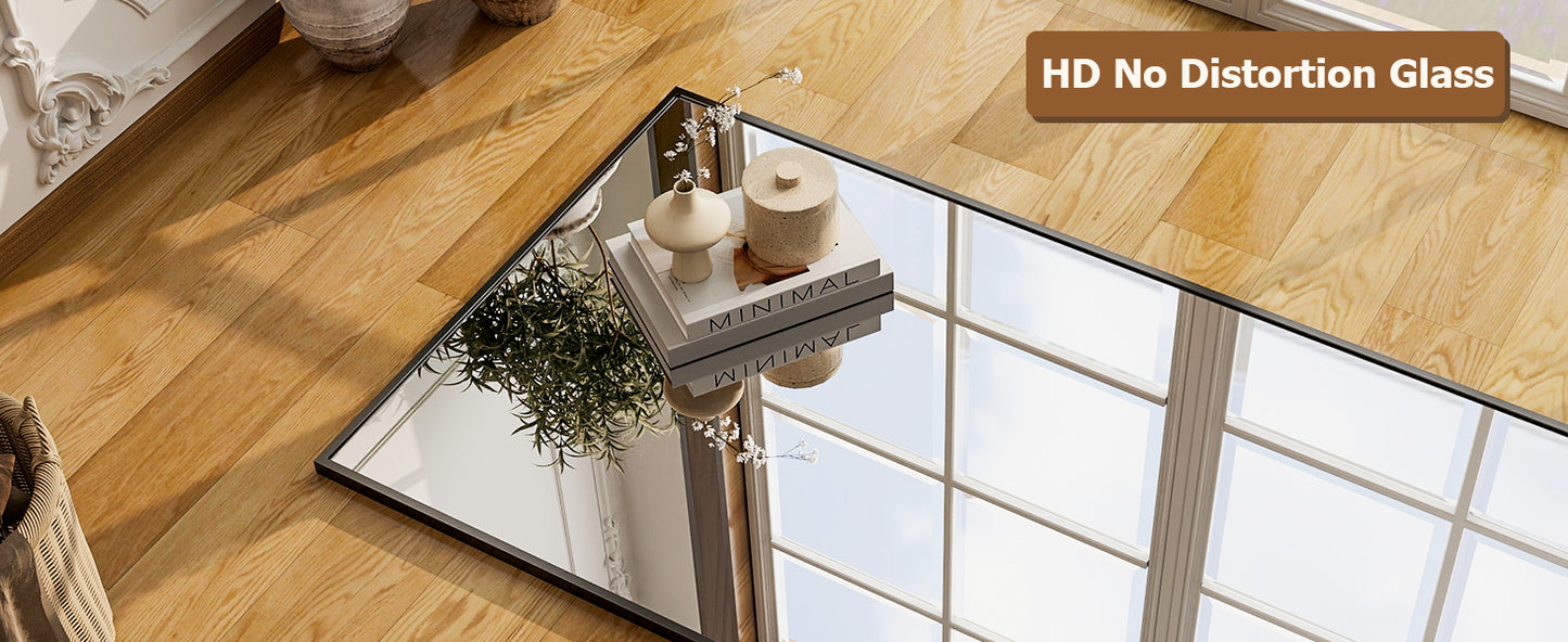 Full Length Mirror - Floor Mirror - Rectangular Wall Mounted Mirrors for Bedroom, Living Room, Bathroom