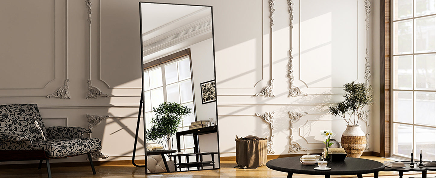 Full Length Mirror - Floor Mirror - Rectangular Wall Mounted Mirrors for Bedroom, Living Room, Bathroom