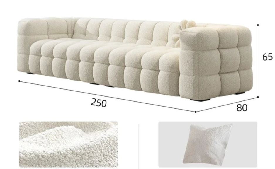Quilted Channel Sofa – Contemporary Tufted Living Room Seating