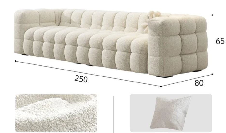 Quilted Channel Sofa – Contemporary Tufted Living Room Seating