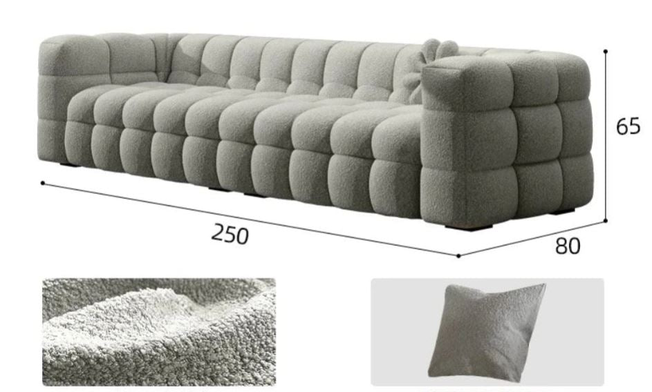 Quilted Channel Sofa – Contemporary Tufted Living Room Seating