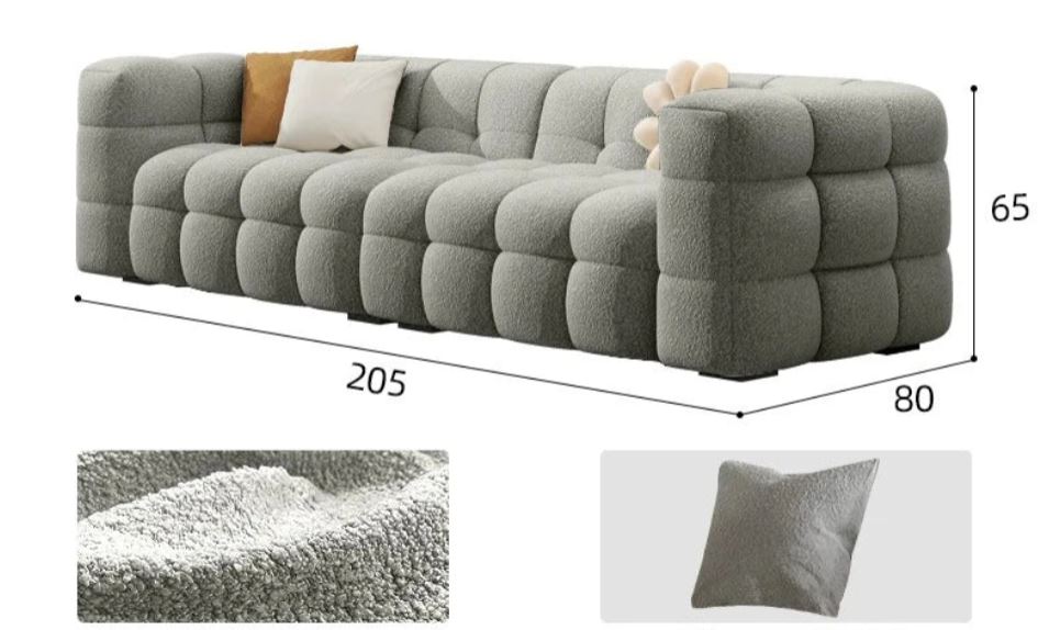 Quilted Channel Sofa – Contemporary Tufted Living Room Seating
