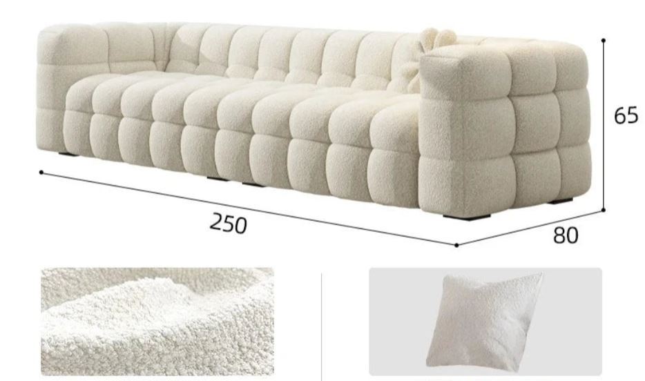 Quilted Channel Sofa – Contemporary Tufted Living Room Seating