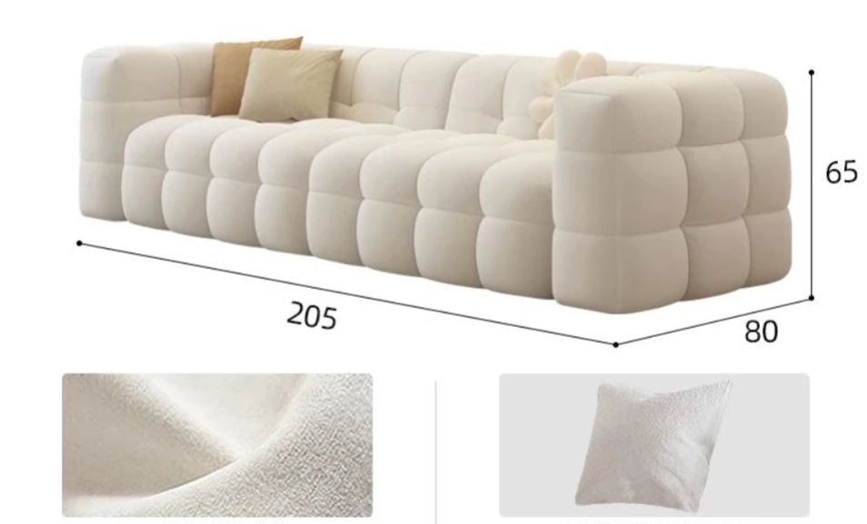 Quilted Channel Sofa – Contemporary Tufted Living Room Seating