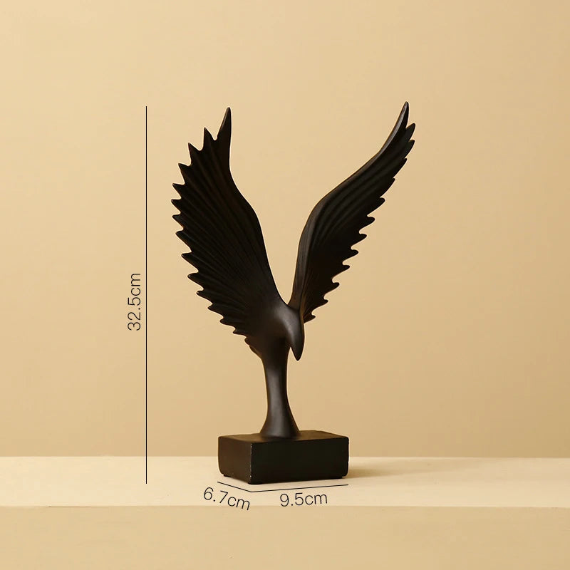 Nordic Angel Wings Sculpture - Resin Figurine | Modern Home Decor