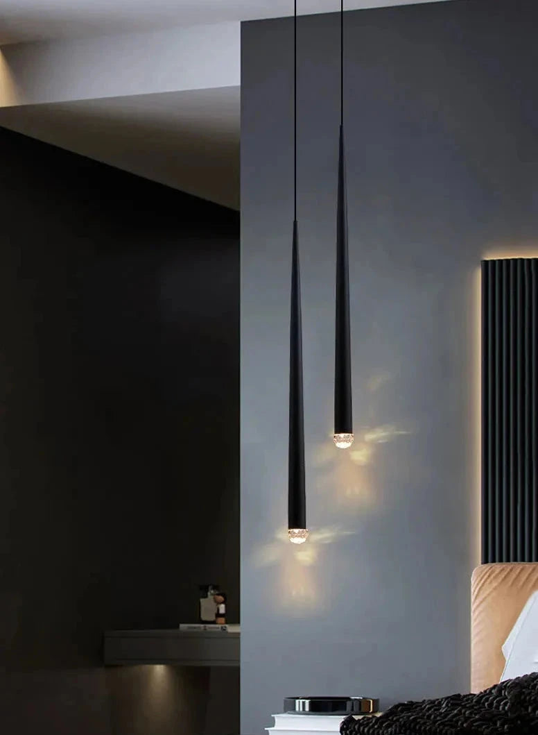 Pendant Light: Modern Linear Tube LED in Gold - Minimalist Bar Light