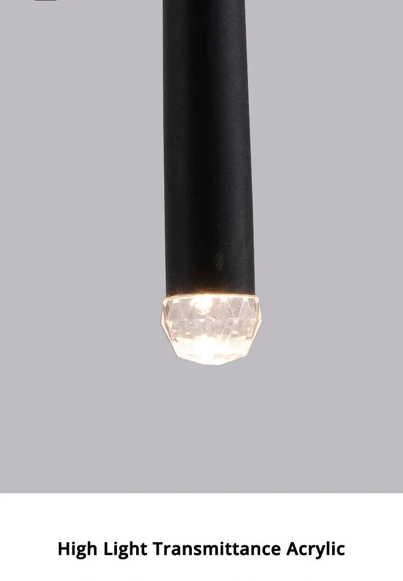 Pendant Light: Modern Linear Tube LED in Gold - Minimalist Bar Light