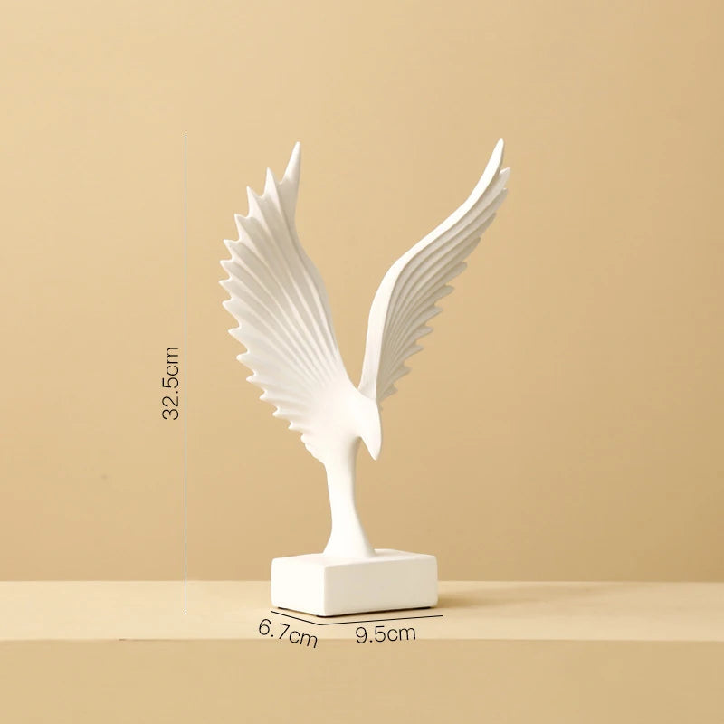 Nordic Angel Wings Sculpture - Resin Figurine | Modern Home Decor