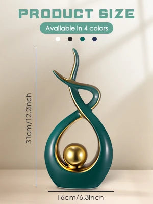 Modern Abstract Art Ceramic Statue Sculpture Home Decoration Living Room Dining Room Ornaments for Office Table Hopeful Flame