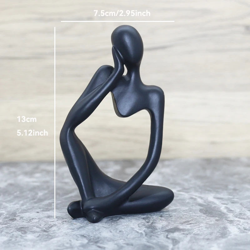 Thinker Statue - Abstract Yoga Figurine | Nordic Home Decor