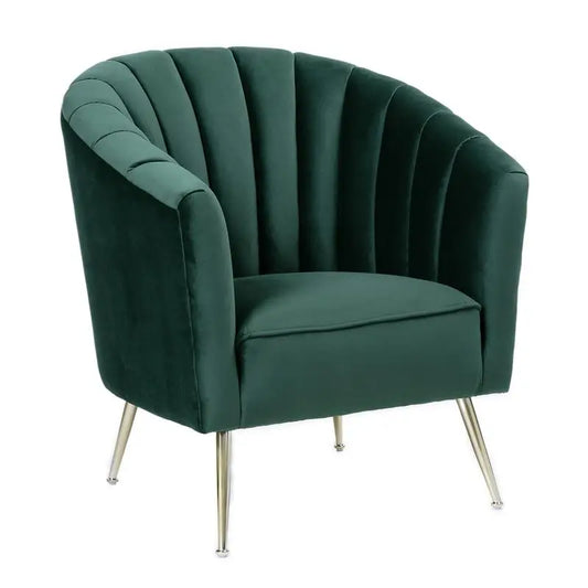 Green Velvet Accent Armchair - Stylish and Comfortable Living Room Furniture
