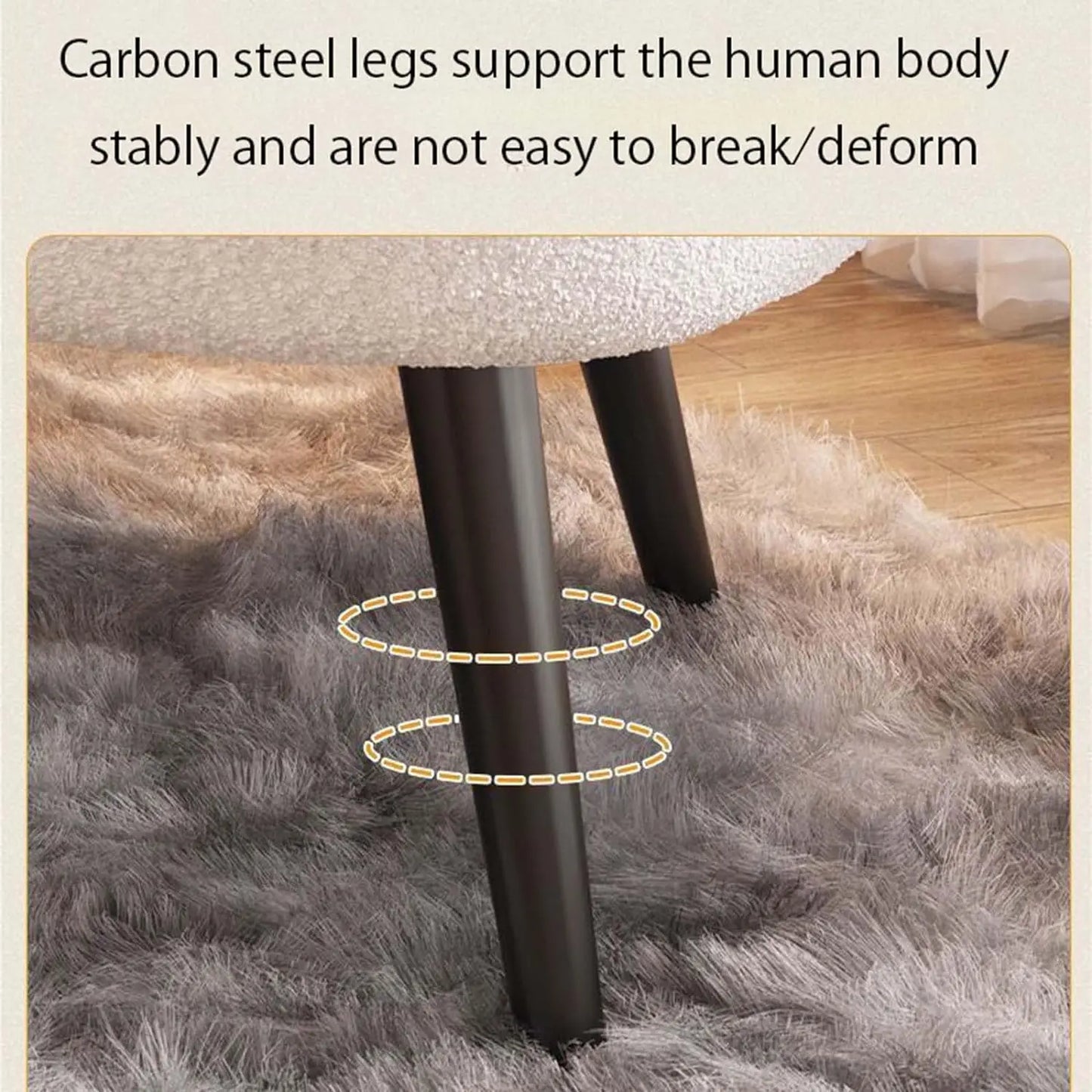 Modern Accent Chair, Single Couch Chair Lazy Sofa Accent Chair, Curved Design backrest for Living Room Bedroom lambswool fabric