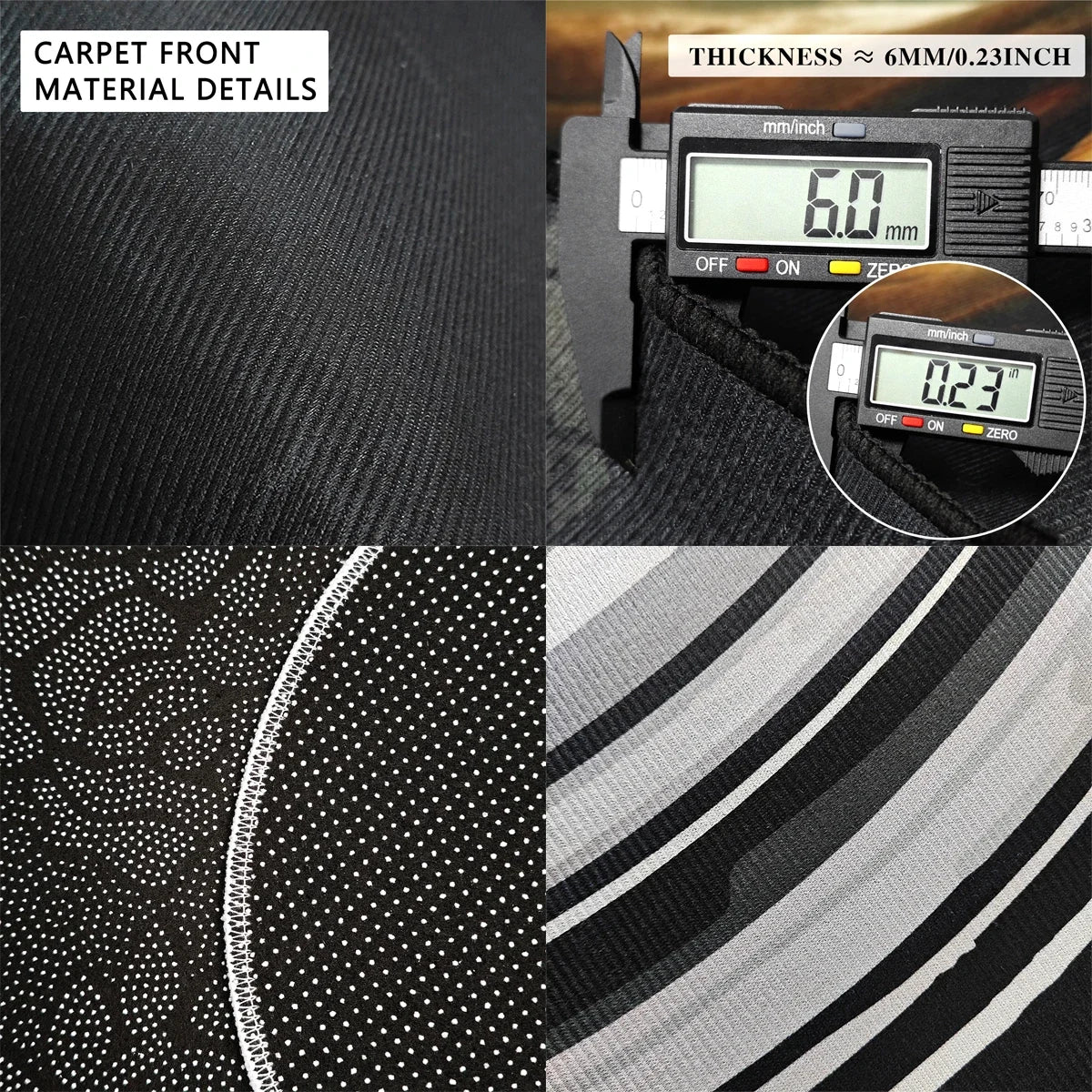 Semicircular Entrance Mat - Marble Texture Anti-Slip Door Rug