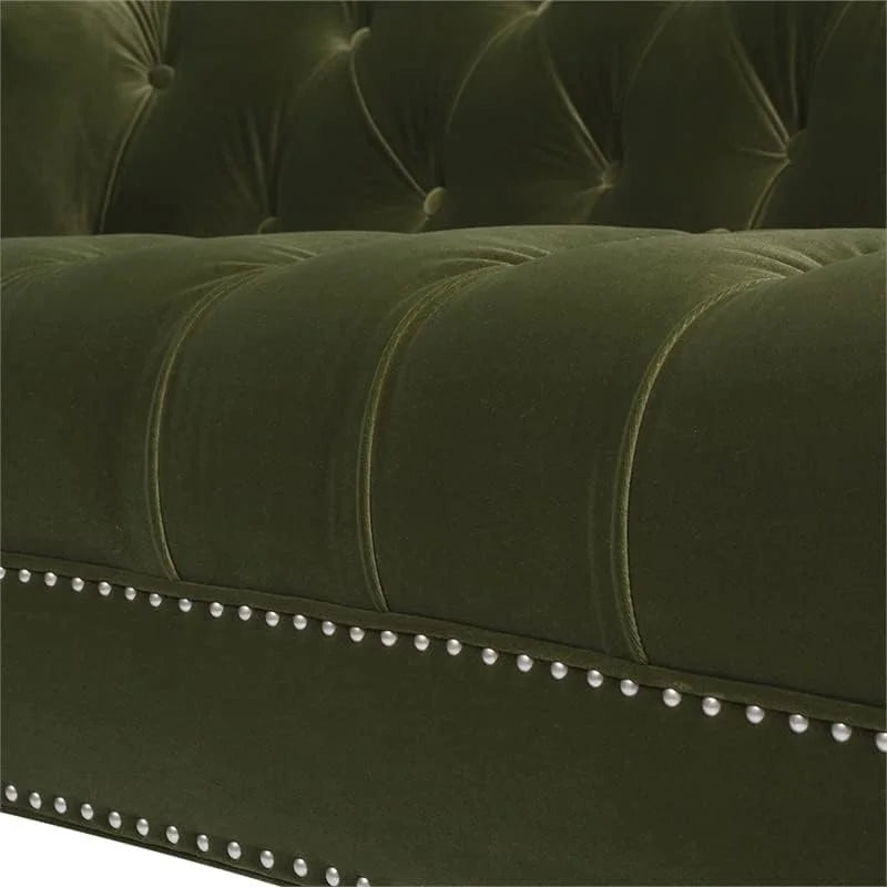 Velvet Sofa 3-Seat: Luxurious Upholstered Couch for Living Room, Hotel & Apartment