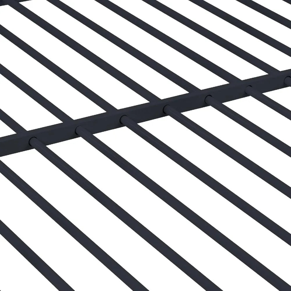 Metal Bunk Bed Frame - With Guardrails, Beds for Dorm,Bedroom,Guest Room,Heavy Duty Metal Slats