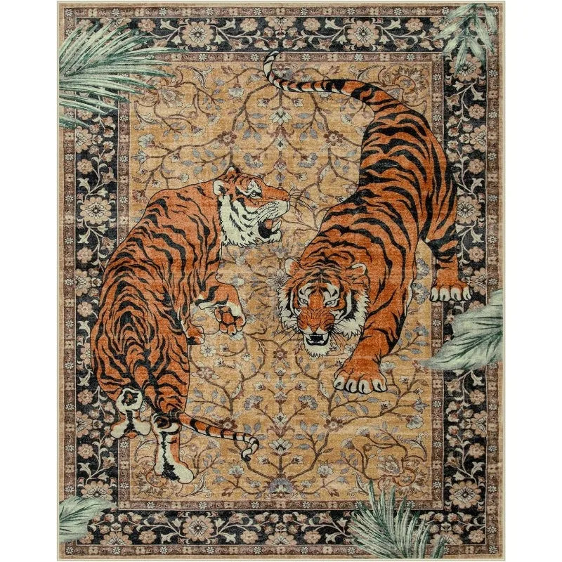 Jungle Tiger Rug - Luxury Oriental Area Carpet