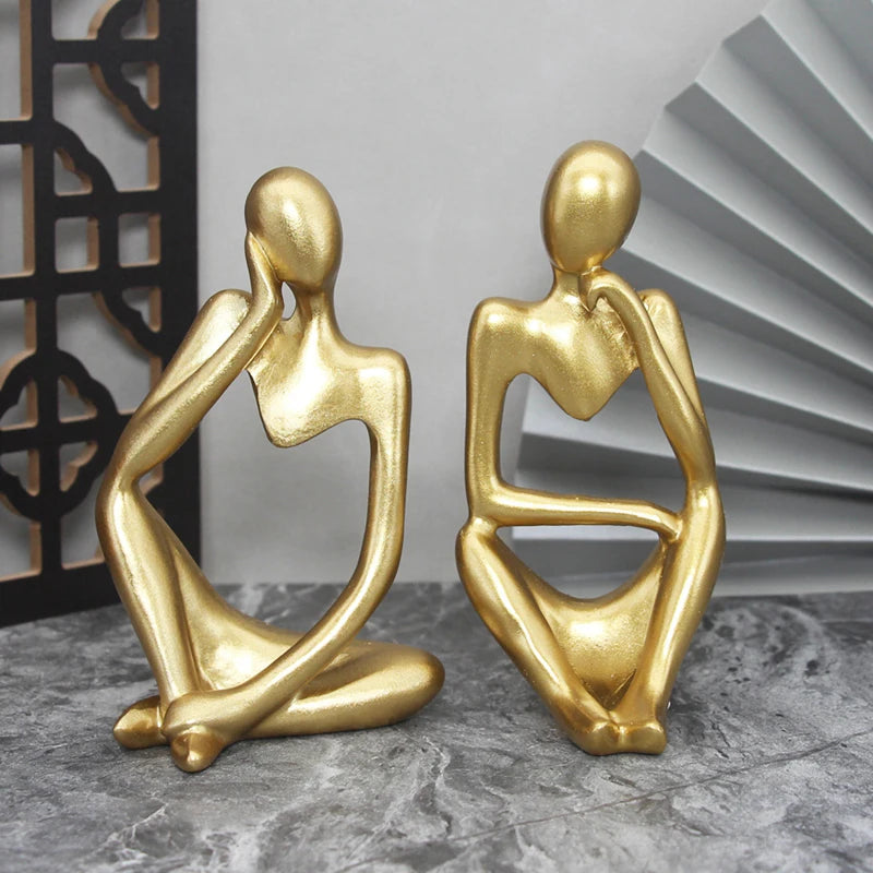 Thinker Statue - Abstract Yoga Figurine | Nordic Home Decor