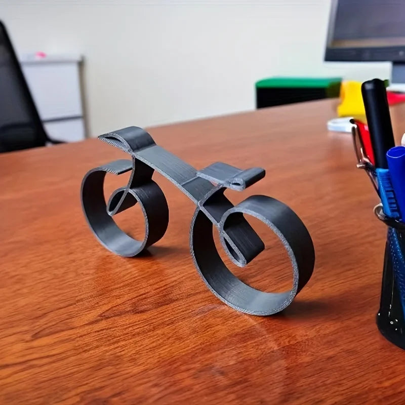 Modern Black Abstract Bicycle Sculpture - Chic Bike Decor Piece for Home & Office, Ideal for Living Room, Bedroom, Study