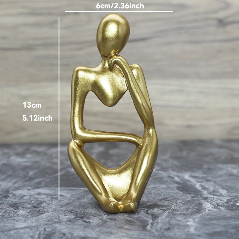 Thinker Statue - Abstract Yoga Figurine | Nordic Home Decor