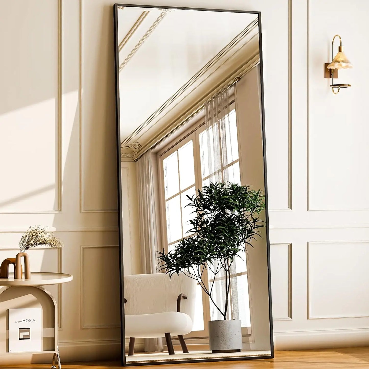 Full Length Mirror - Floor Mirror - Rectangular Wall Mounted Mirrors for Bedroom, Living Room, Bathroom