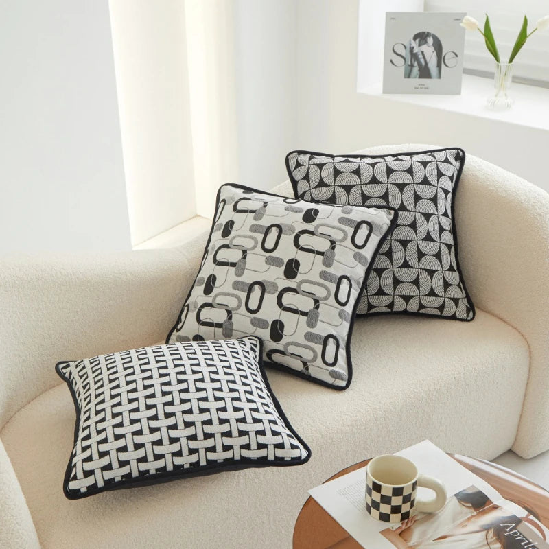 Modern Simple Creative Chenille Bed Backrest Cushion Soft Package, Light Luxury and High-end Sofa Throw Pillow Home Accessories