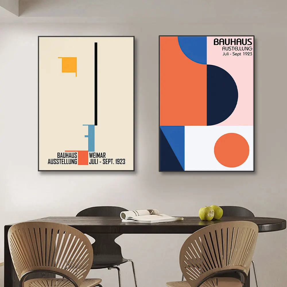 Bauhaus Geometry ,Mondrian Gallery Wall Pop Art ,Canvas Painting - Nordic Posters And Prints Wall Pictures For Living Room Decor