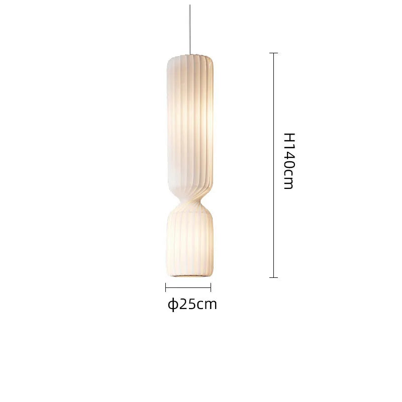 Floor Lamp: Sculptural Fluted Design in White - Modern Statement Lighting