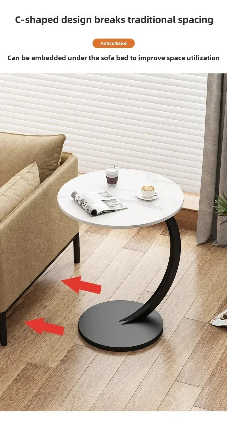 Designer Luxury Coffee Tables Gold Breakfast Minimalist Round Side Table Lounge Space Saving Mesa Auxiliar Living Room Furniture