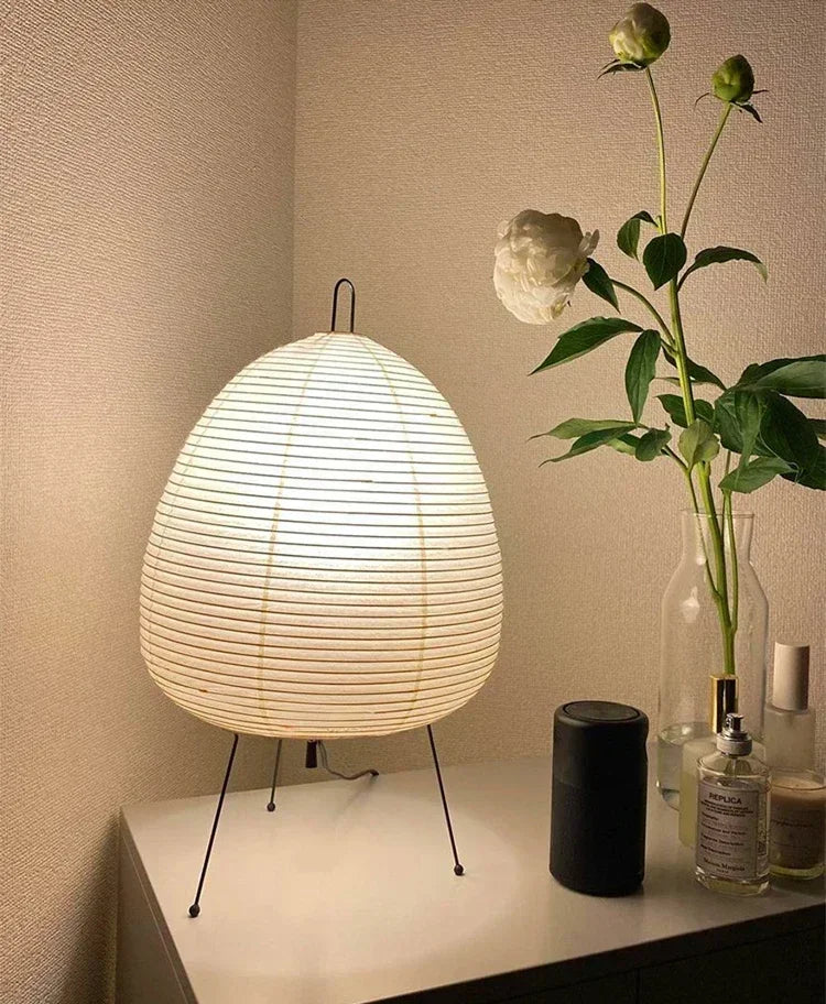 Japanese Minimalist LED Floor Lamp - Nordic Lantern Style