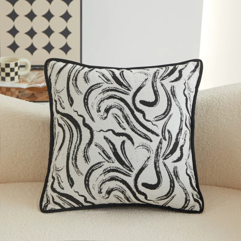 Modern Simple Creative Chenille Bed Backrest Cushion Soft Package, Light Luxury and High-end Sofa Throw Pillow Home Accessories