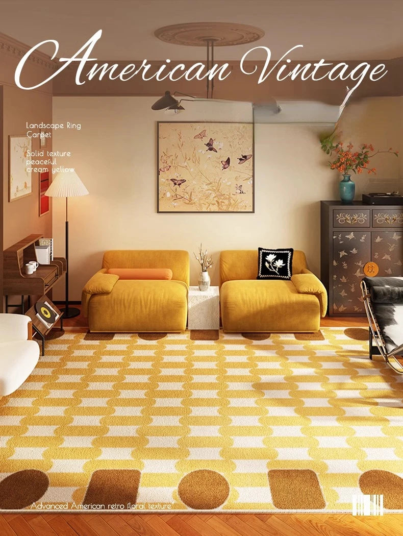 Mid-Century Geometric Rug - Retro Pattern Collection