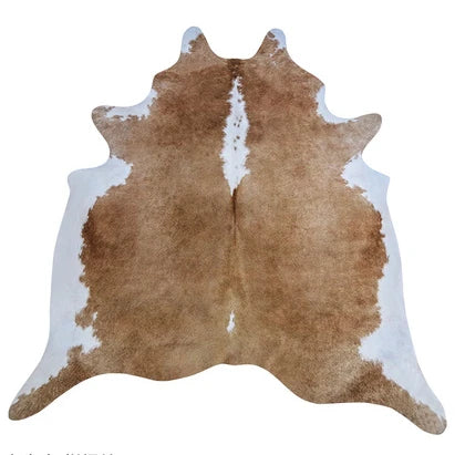 Irregular Faux Cowhide Area Rug - Plush Anti-Slip Mat