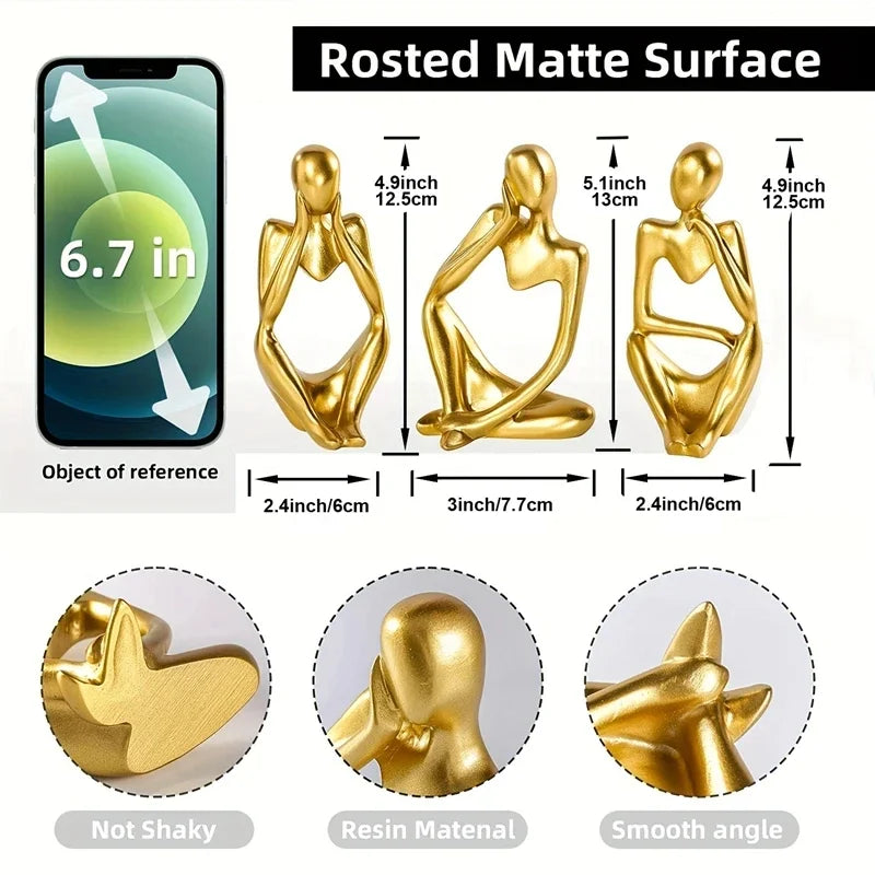 Abstract Thinker Statue - Resin Figurine | Office or Home Decor