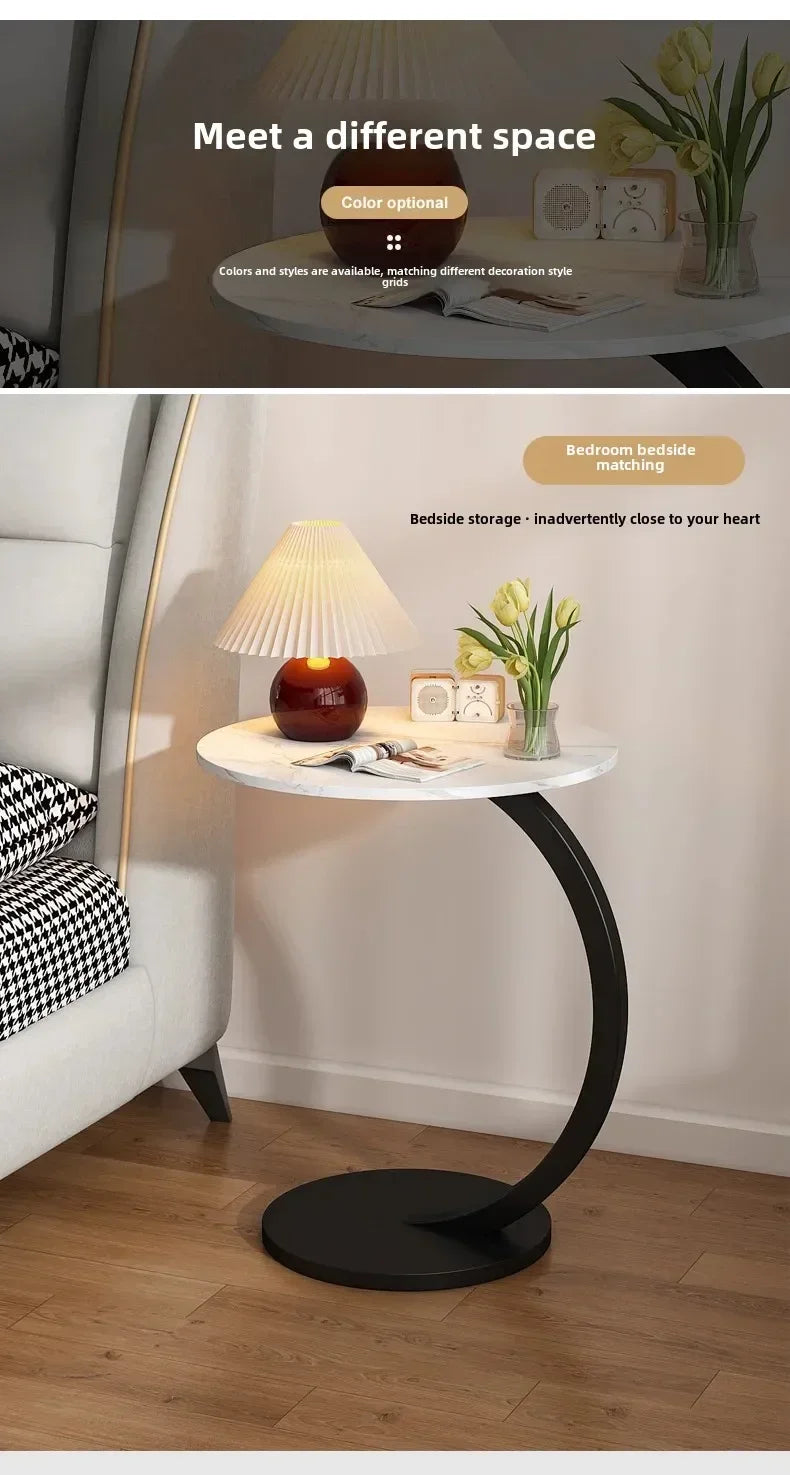 Designer Luxury Coffee Tables Gold Breakfast Minimalist Round Side Table Lounge Space Saving Mesa Auxiliar Living Room Furniture