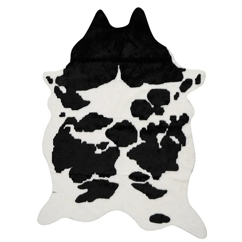 Faux Cowhide Rug - Irregular Shape Statement Piece