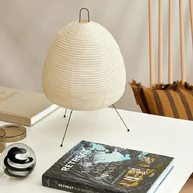 Japanese Minimalist LED Floor Lamp - Nordic Lantern Style
