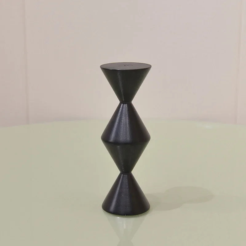 Solid Wooden Travel Menorah - Handcrafted Jewish Candle Holder for Shabbat, Wedding Decor & Ritual Candlesticks (1-Piece Set)