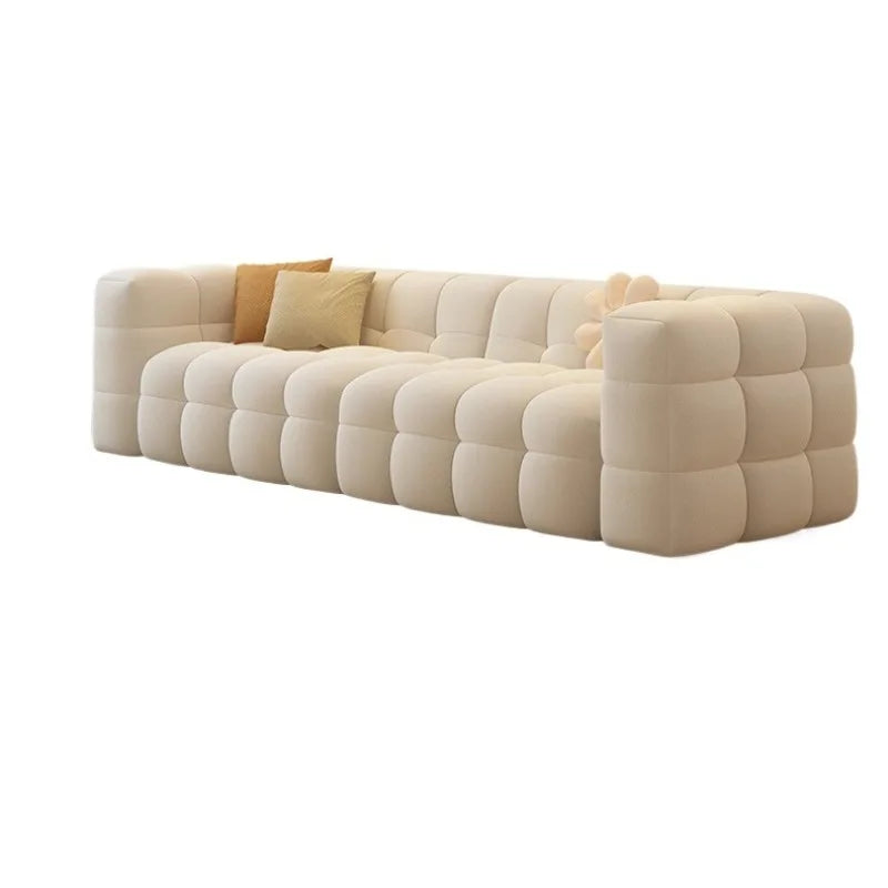 Quilted Channel Sofa – Contemporary Tufted Living Room Seating