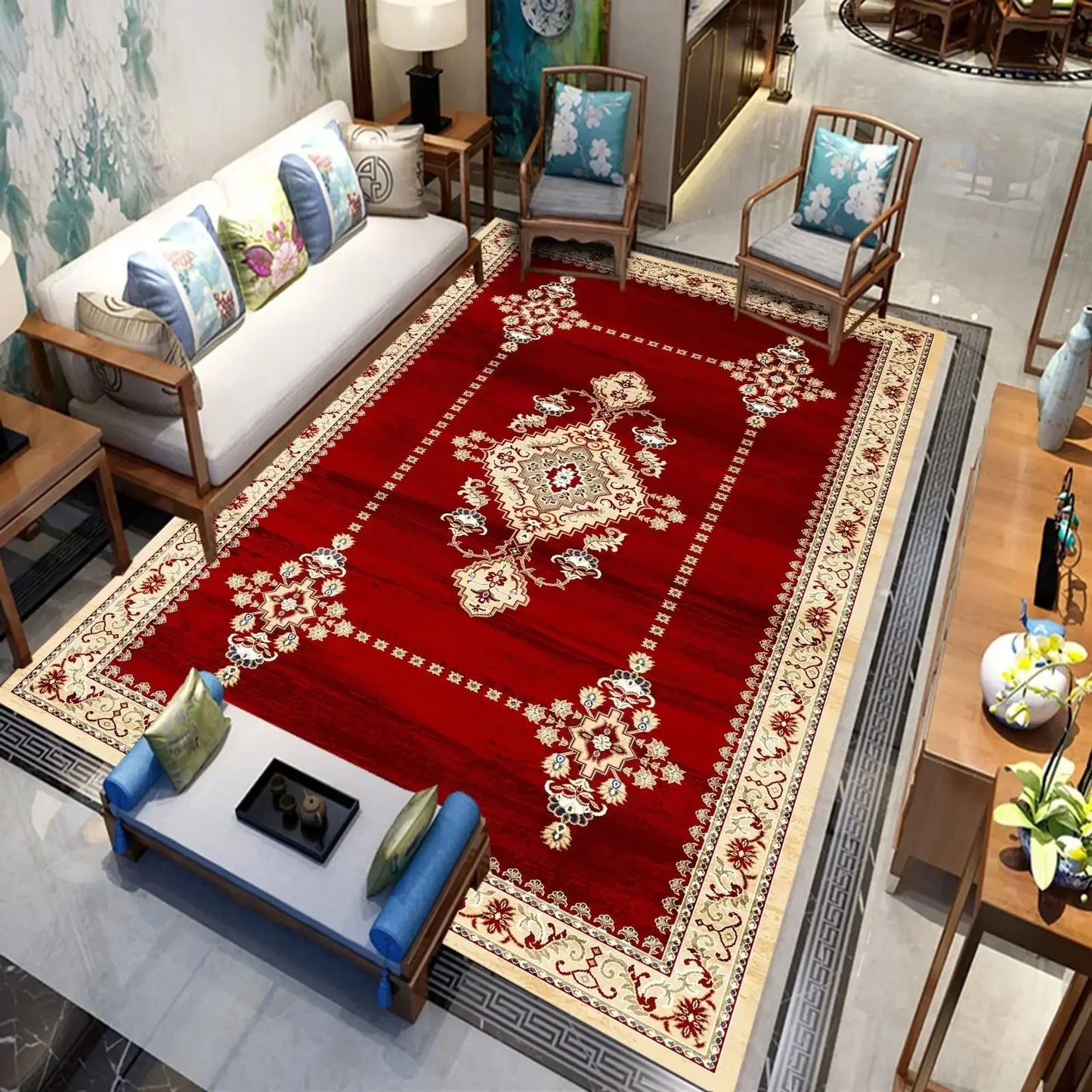 Persian Luxury Rug - Traditional Medallion Area Carpet