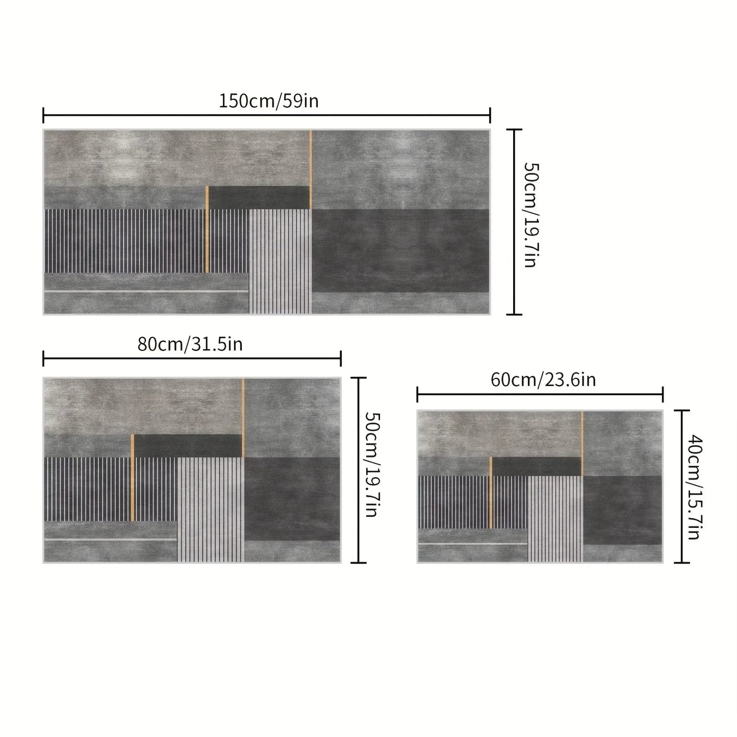 VIKAMA Minimalist Geometric Rugs Ideal For Hallways, Kitchen Mats, And Entrance Hall Doormats Durable And Easy-Care Home Décor