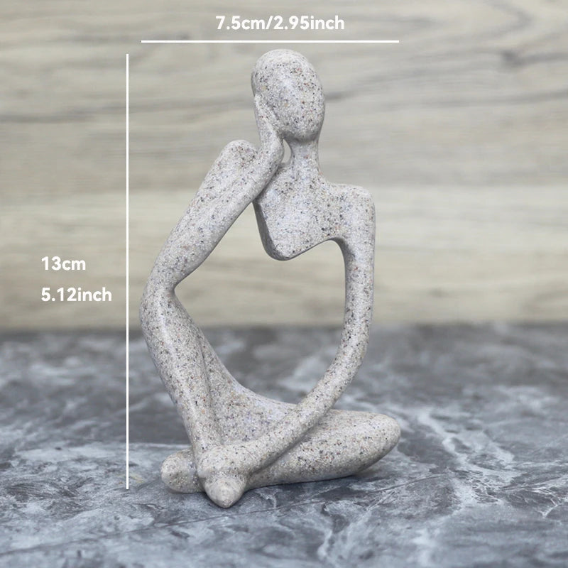 Thinker Statue - Abstract Yoga Figurine | Nordic Home Decor