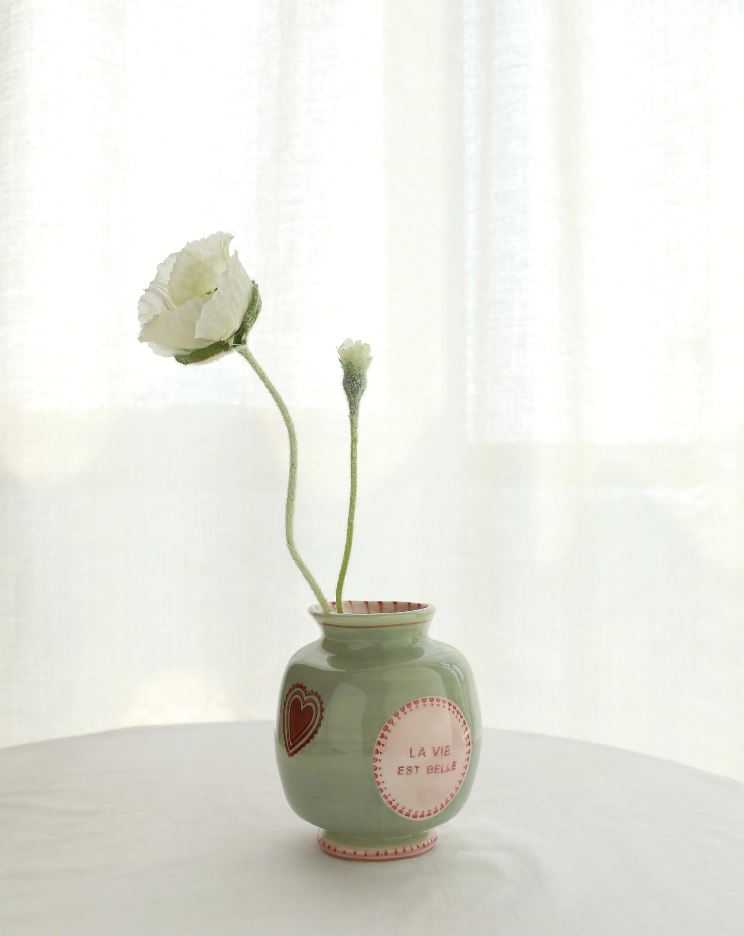 Candy Color Ceramic Bud Vase - Small Decorative Flower Vase