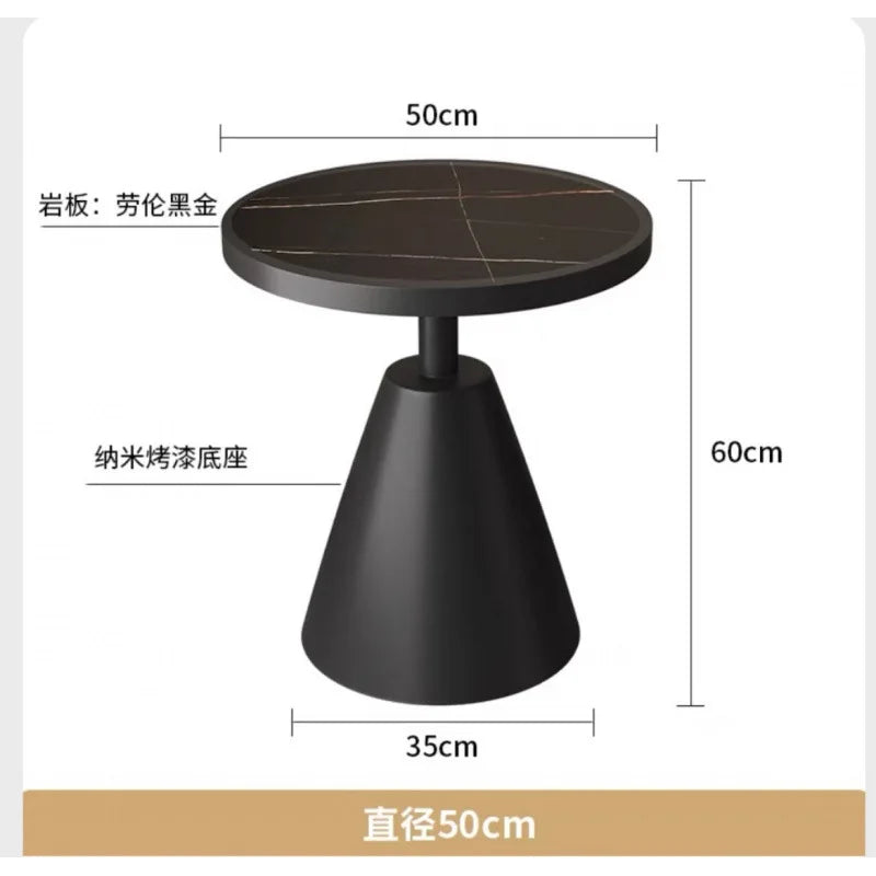 High Quality Golden Stainless Steel Round Small Side Coffee Table for Cafe Living Room