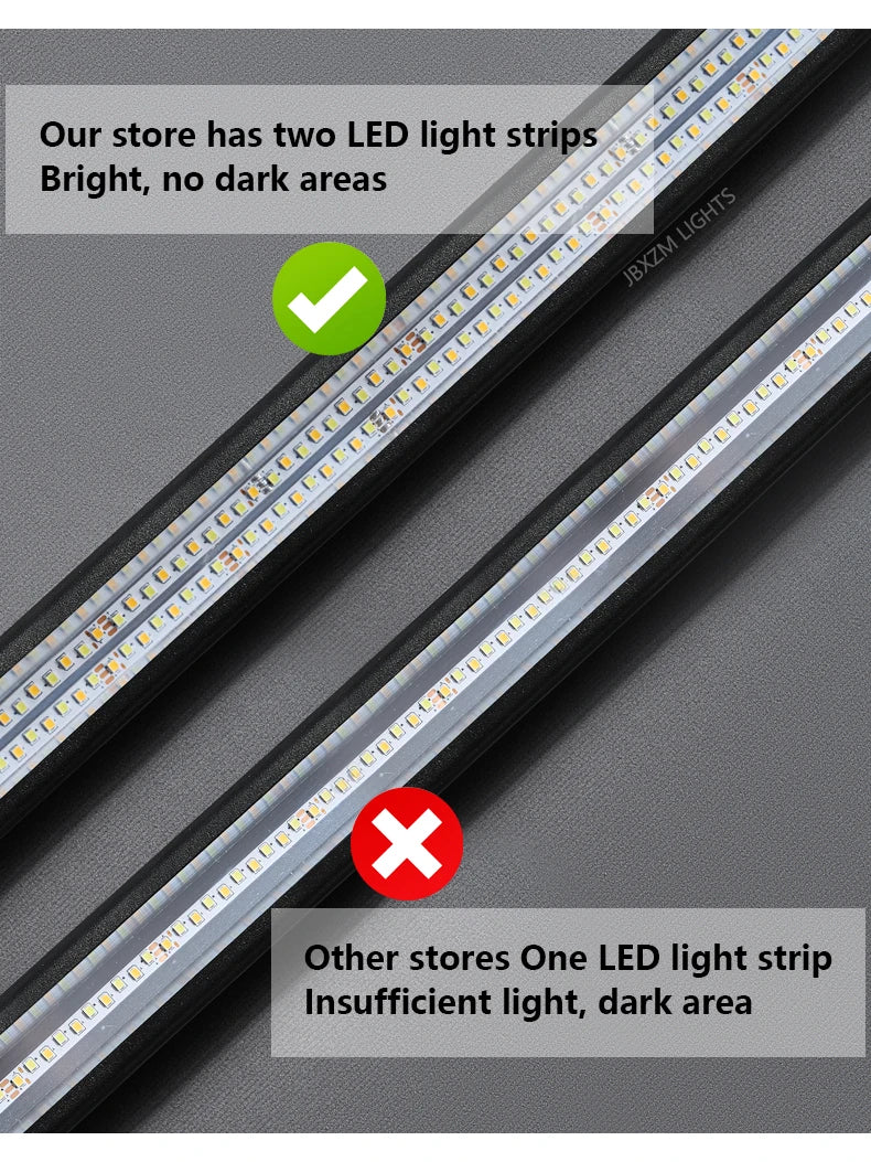 LED Linear Chandelier: Modern Minimalist Pendant Light for Dining Room & Kitchen Island