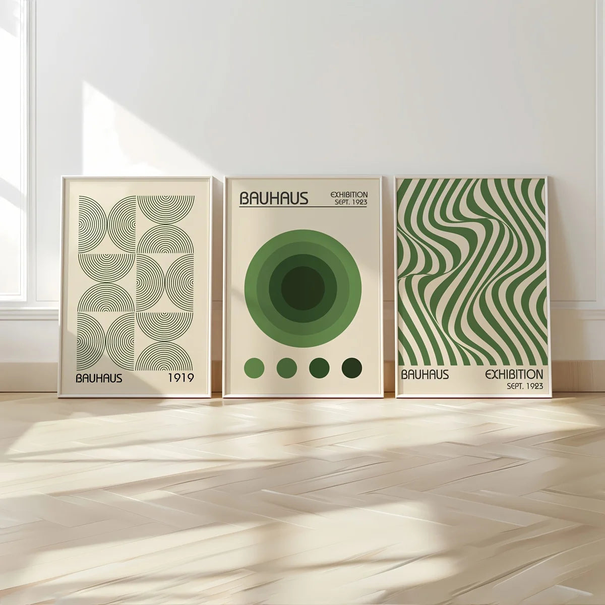 3pcs  Geometric Wall Art Prints, Minimalist Modern Posters, Mid-Century Artwork for Home Decor, Unframed Canvas Art Set