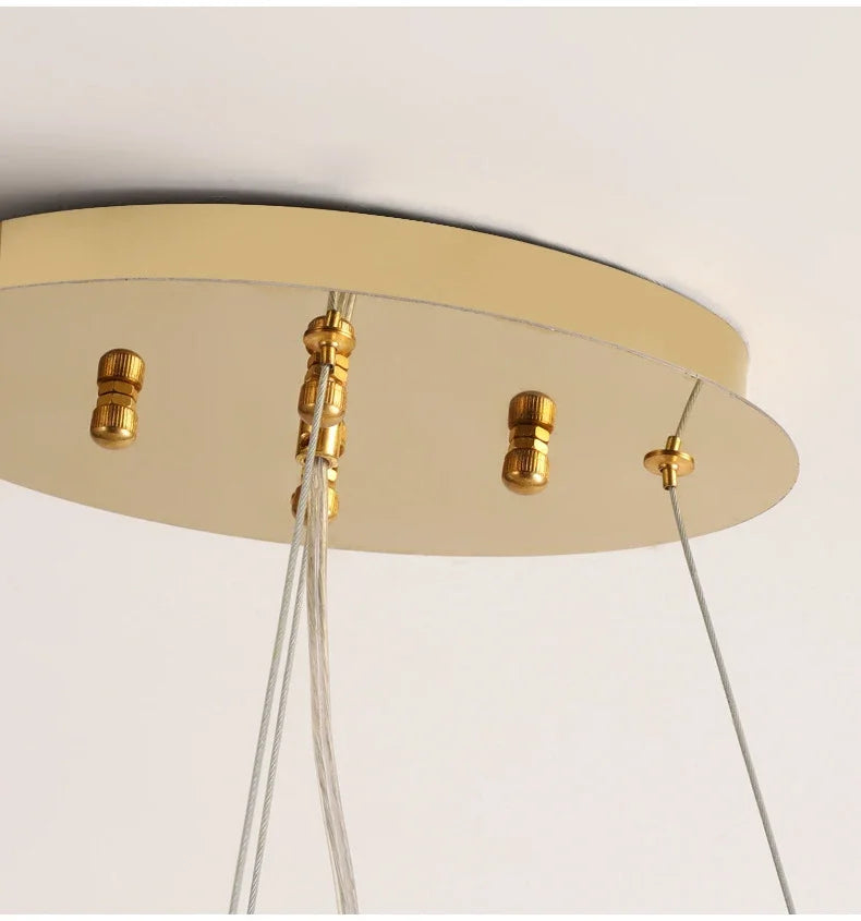 Crystal Chandelier: Luxury Gold Leaf Design LED Pendant Light for Dining & Living Room